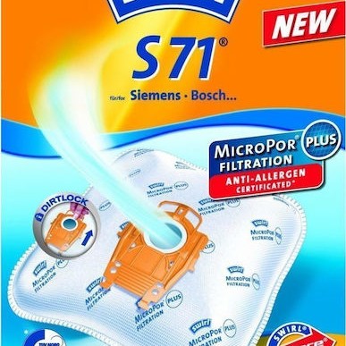 Swirl S71 Σακούλες Σκούπας 4τμχ Συμβατή με Σκούπα Bosch / Siemens