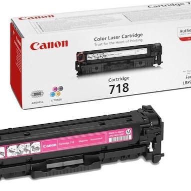 Canon 718 Γνήσιο Toner Laser Εκτυπωτή Ματζέντα 2900 Σελίδων (2660B002)