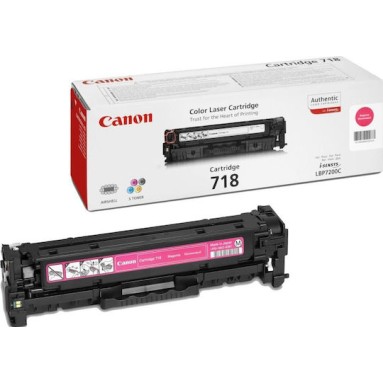 Canon 718 Γνήσιο Toner Laser Εκτυπωτή Ματζέντα 2900 Σελίδων (2660B002)