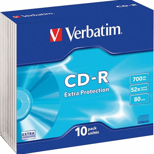 Verbatim Εγγράψιμα CD-R 52x 700MB 10τμχ