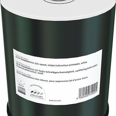 MediaRange Εγγράψιμα CD-R 52x Printable 700MB Cake Box 100τμχ