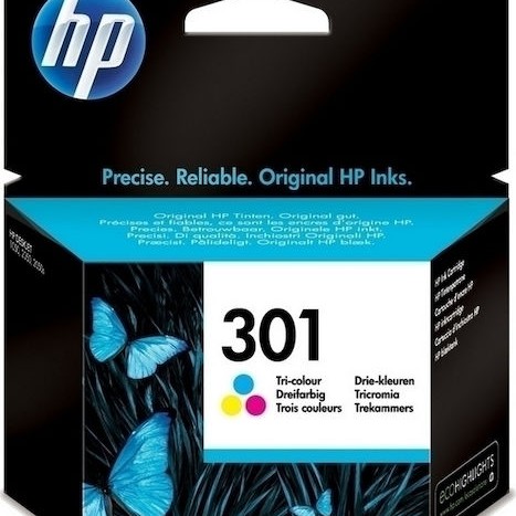 HP 301 Γνήσιο Μελάνι Εκτυπωτή InkJet Πολλαπλό (Color) (CH562EE)