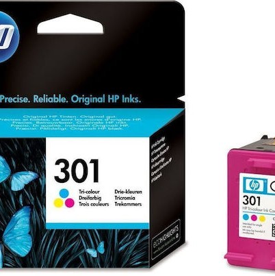 HP 301 Γνήσιο Μελάνι Εκτυπωτή InkJet Πολλαπλό (Color) (CH562EE)