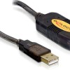 DeLock USB 2.0 Cable USB-A male - USB-A female Μαύρο 5m (82308)