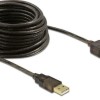 DeLock USB 2.0 Cable USB-A male - USB-A female Μαύρο 5m (82308)