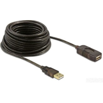 DeLock USB 2.0 Cable USB-A male - USB-A female Μαύρο 5m (82308)