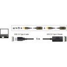 DeLock USB 2.0 Cable USB-A male - USB-A female Μαύρο 5m (82308)