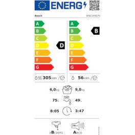 Bosch Πλυντήριο-Στεγνωτήριο Ρούχων 9kg/6kg Ατμού 1400 Στροφές με Wi-Fi