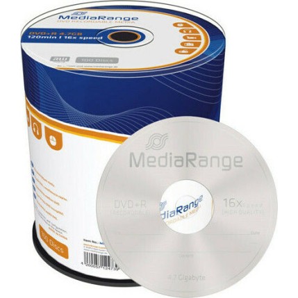 MediaRange Εγγράψιμα DVD+R 16x 4.7GB Cake Box 100τμχ