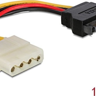 DeLock 15-Pin Sata - 4-Pin Molex Cable 0.12m Πολύχρωμο 60115