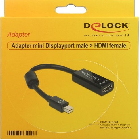 DeLock Μετατροπέας mini DisplayPort male σε HDMI female (65099)