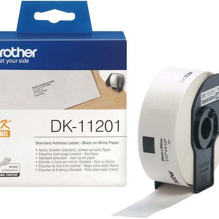 Brother 400 Αυτοκόλλητες Ετικέτες σε Ρολό για Εκτυπωτή Ετικετών 29x90mm