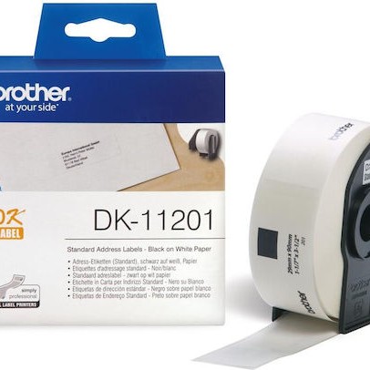 Brother 400 Αυτοκόλλητες Ετικέτες σε Ρολό για Εκτυπωτή Ετικετών 29x90mm