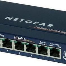 NetGear GS108GE v1 Unmanaged L2 Switch με 8 Θύρες Gigabit (1Gbps) Ethernet