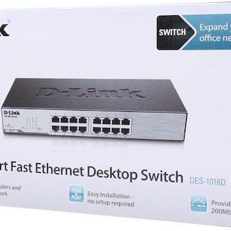 D-Link DES-1016D Unmanaged L2 Switch με 16 Θύρες Ethernet