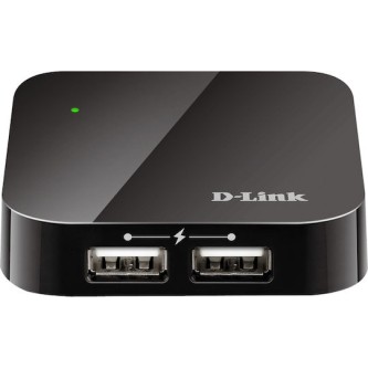 D-Link DUB-H4 USB 2.0 Hub 4 Θυρών με σύνδεση USB-A και Εξωτερική Παροχή Ρεύματος