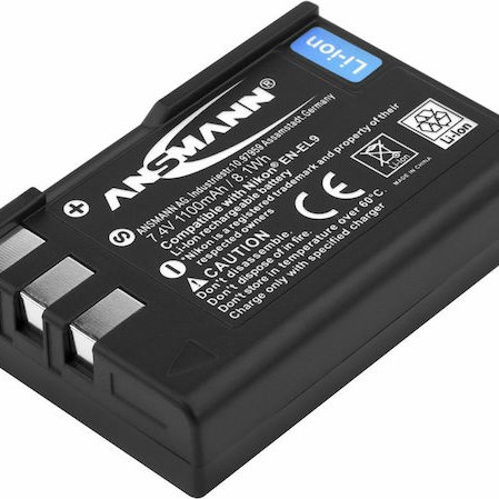 Ansmann Μπαταρία Φωτογραφικής Μηχανής A-Nik EN-EL 9 5044133/05 Ιόντων-Λιθίου (Li-ion) 1300mAh Συμβατή με Nikon