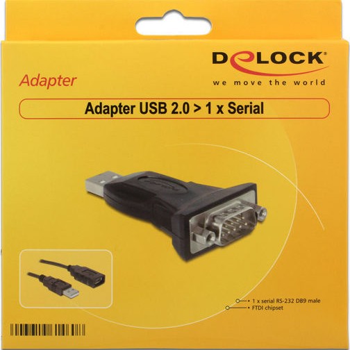 DeLock Μετατροπέας USB-A male σε Serial male (61460)