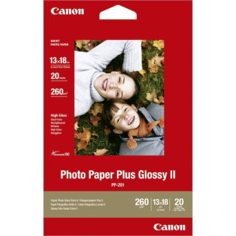 Canon PP-201 Φωτογραφικό Χαρτί Plus ΙΙ 13x18 265gr/m² για Εκτυπωτές Inkjet 20 Φύλλα