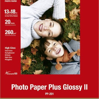 Canon PP-201 Φωτογραφικό Χαρτί Plus ΙΙ 13x18 265gr/m² για Εκτυπωτές Inkjet 20 Φύλλα