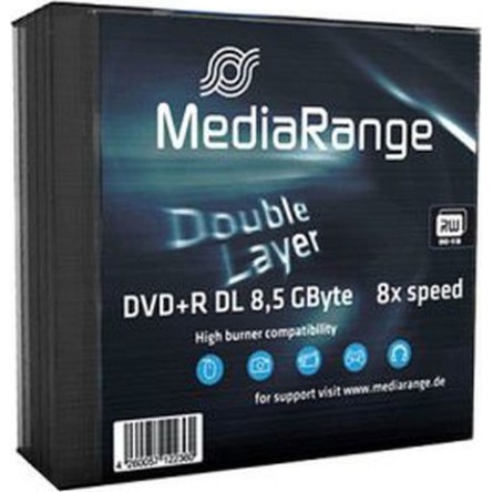 MediaRange Εγγράψιμα DVD+R 8x Dual Layer 8.5GB 5τμχ
