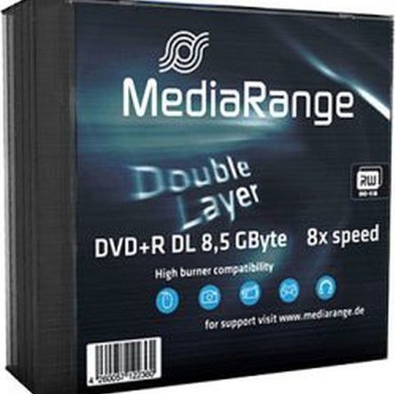 MediaRange Εγγράψιμα DVD+R 8x Dual Layer 8.5GB 5τμχ