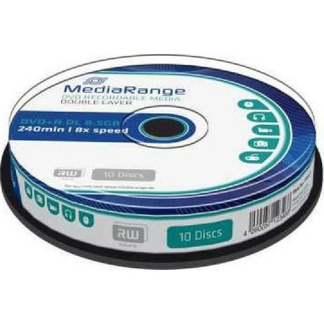 MediaRange Εγγράψιμα DVD+R 8x Dual Layer 8.5GB Cake Box 10τμχ
