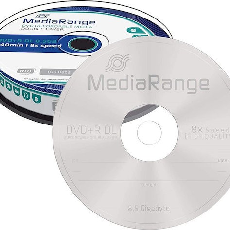 MediaRange Εγγράψιμα DVD+R 8x Dual Layer 8.5GB Cake Box 10τμχ