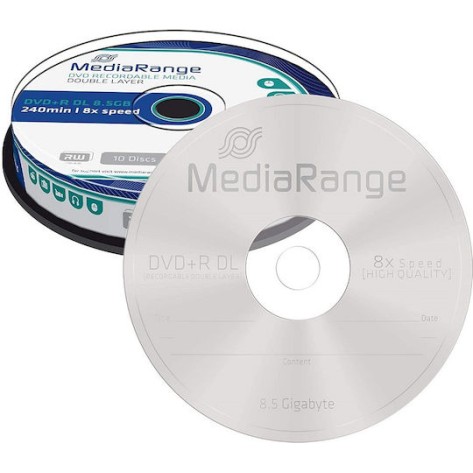 MediaRange Εγγράψιμα DVD+R 8x Dual Layer 8.5GB Cake Box 10τμχ