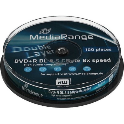 MediaRange Εγγράψιμα DVD+R 8x Dual Layer 8.5GB Cake Box 10τμχ