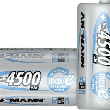 Ansmann Επαναφορτιζόμενες Μπαταρίες C Ni-MH 4500mAh 1.2V 2τμχ