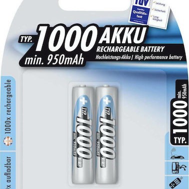 Ansmann Επαναφορτιζόμενες Μπαταρίες AAA Ni-MH 1000mAh 1.2V 2τμχ