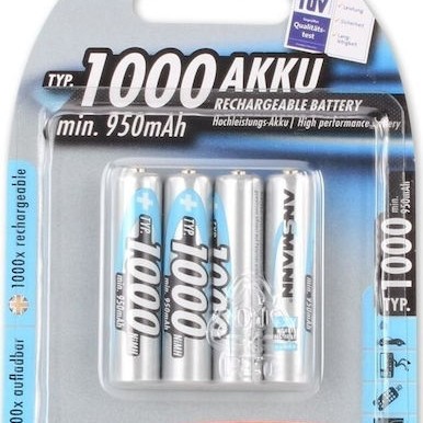 Ansmann Επαναφορτιζόμενες Μπαταρίες AAA Ni-MH 1000mAh 1.2V 4τμχ