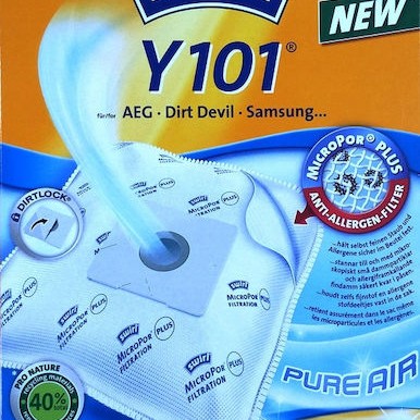 Swirl Y101 Σακούλες Σκούπας 4τμχ Συμβατή με Σκούπα AEG / Dirt Devil / Samsung