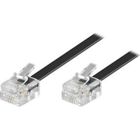 Goobay Τηλεφωνικό Καλώδιο RJ11 6P4C 3m Μαύρο (50317)