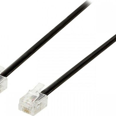 Goobay Τηλεφωνικό Καλώδιο RJ11 6P4C 3m Μαύρο (50317)