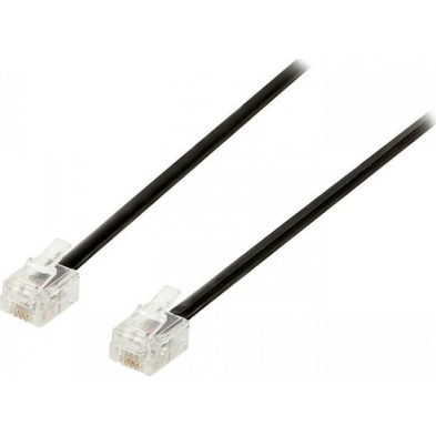 Goobay Τηλεφωνικό Καλώδιο RJ11 6P4C 3m Μαύρο (50317)