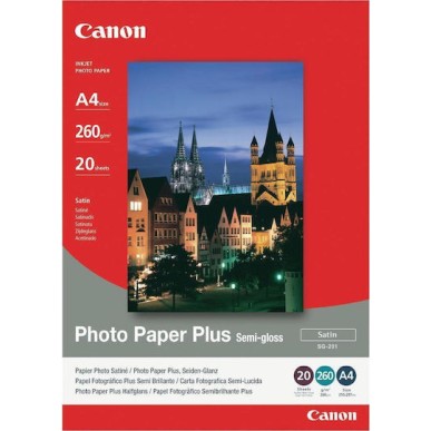Canon SG-201 Φωτογραφικό Χαρτί Plus A4 (21x30) 260gr/m² για Εκτυπωτές Inkjet 20 Φύλλα