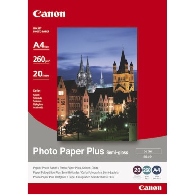 Canon SG-201 Φωτογραφικό Χαρτί Plus A4 (21x30) 260gr/m² για Εκτυπωτές Inkjet 20 Φύλλα
