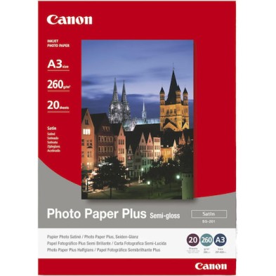 Canon SG-201 Φωτογραφικό Χαρτί Plus A3 260gr/m² για Εκτυπωτές Inkjet 20 Φύλλα