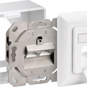 Goobay Εξωτερική Διπλή Πρίζα Δικτύου RJ45 Τύπου Cat6 σε Λευκό Χρώμα 68244