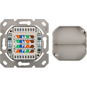 Goobay Εξωτερική Διπλή Πρίζα Δικτύου RJ45 Τύπου Cat6 σε Λευκό Χρώμα 68244