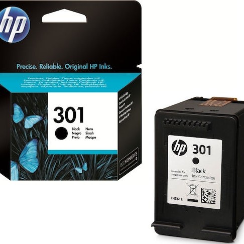 HP 301 Γνήσιο Μελάνι Εκτυπωτή InkJet Μαύρο (CH561EE)