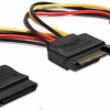 DeLock 15-Pin Sata - 15-Pin Sata Cable 0.15m Πολύχρωμο 60105