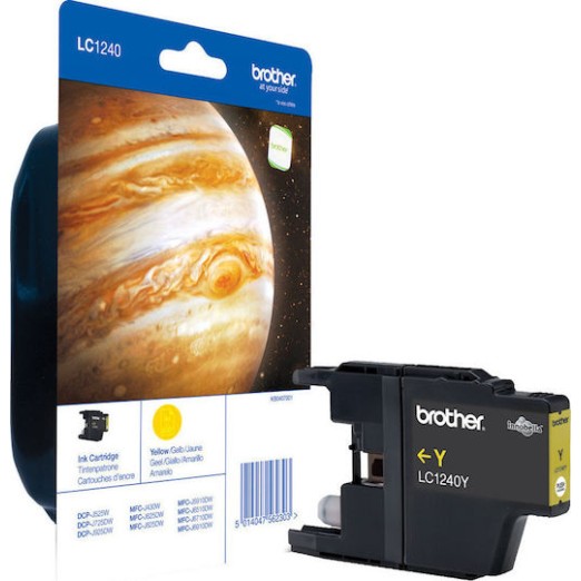 Brother LC1240 Γνήσιο Μελάνι Εκτυπωτή InkJet Κίτρινο (LC-1240Y)