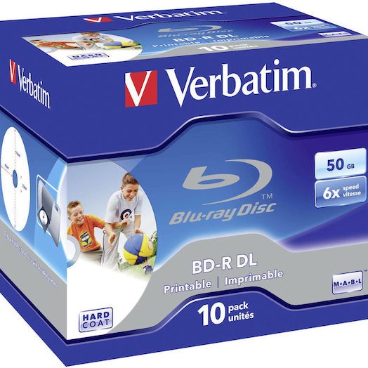 Verbatim Εγγράψιμα BD-R 6x Printable 50GB 10τμχ