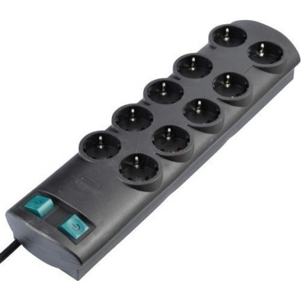 Brennenstuhl PL772 Πολύπριζο 10 Θέσεων με Διακόπτη και Καλώδιο 2m