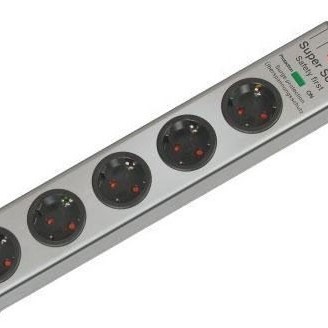 Brennenstuhl Πολύπριζο Ασφαλείας 5 Θέσεων με Διακόπτη και Καλώδιο 2.5m Ασημί