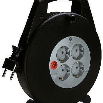 Brennenstuhl Vario Line Μπαλαντέζα Καρούλι Κλειστού Τύπου 4 Θέσεων με Καλώδιο 15m Διατομή 3 x 1.5mm² και Γείωση