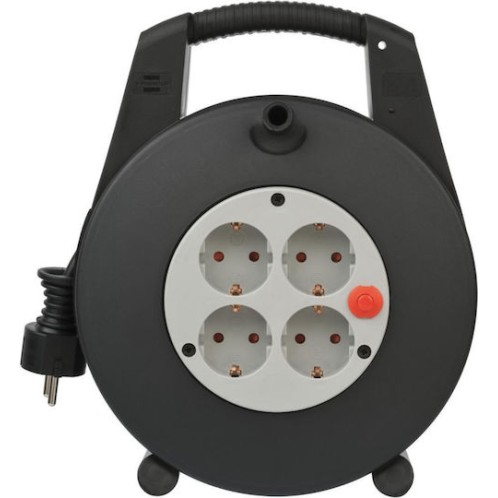 Brennenstuhl Vario Line Μπαλαντέζα Καρούλι Κλειστού Τύπου 4 Θέσεων με Καλώδιο 15m Διατομή 3 x 1.5mm² και Γείωση